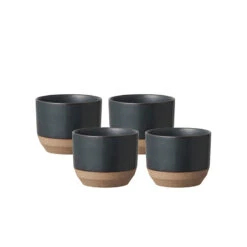 Kinto Little Mug Keramik Schwarz 4 Stück